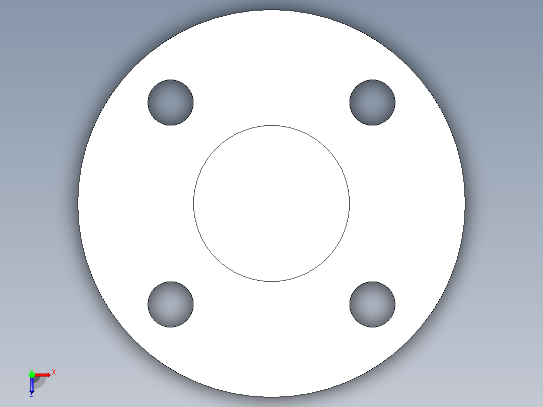 CPVC管件25-Sch80_Blind Flange_9853-010_1in俯视图