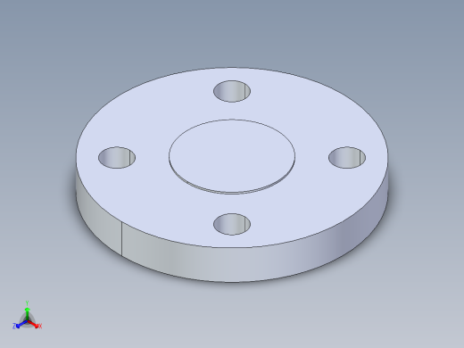 CPVC管件25-Sch80_Blind Flange_9853-010_1in正等轴测缩略图