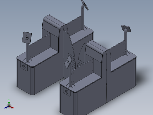 道闸门设计模型图三维SW模型