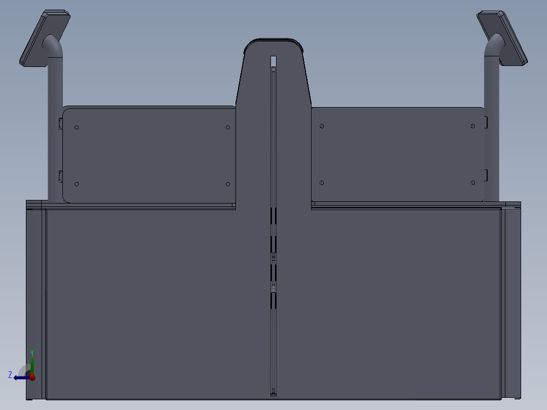 道闸门设计模型图三维SW模型右视图