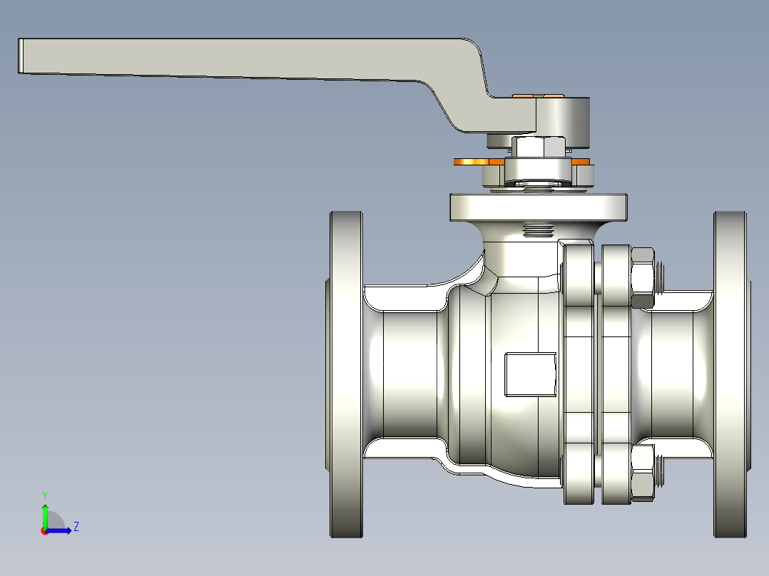管道手动球阀-水管开关阀-手动阀门User Library-md52c150dn40左视图