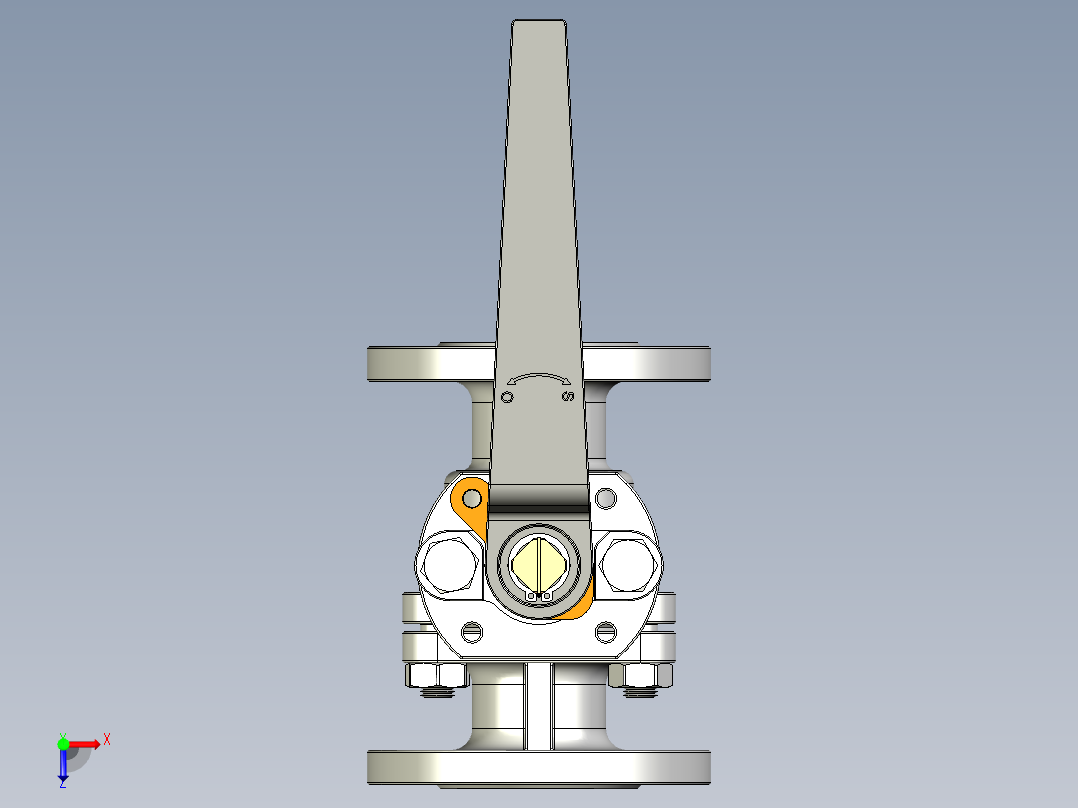 管道手动球阀-水管开关阀-手动阀门User Library-md52c150dn40俯视图