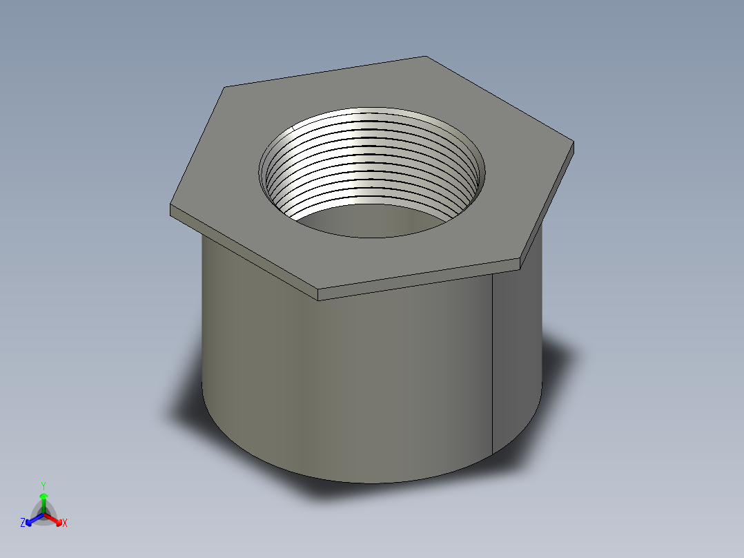 船舶管路系统SeaCor_ReducerBushing_FPTxSPIG_37J138291_2.5in x 1.5in主视图