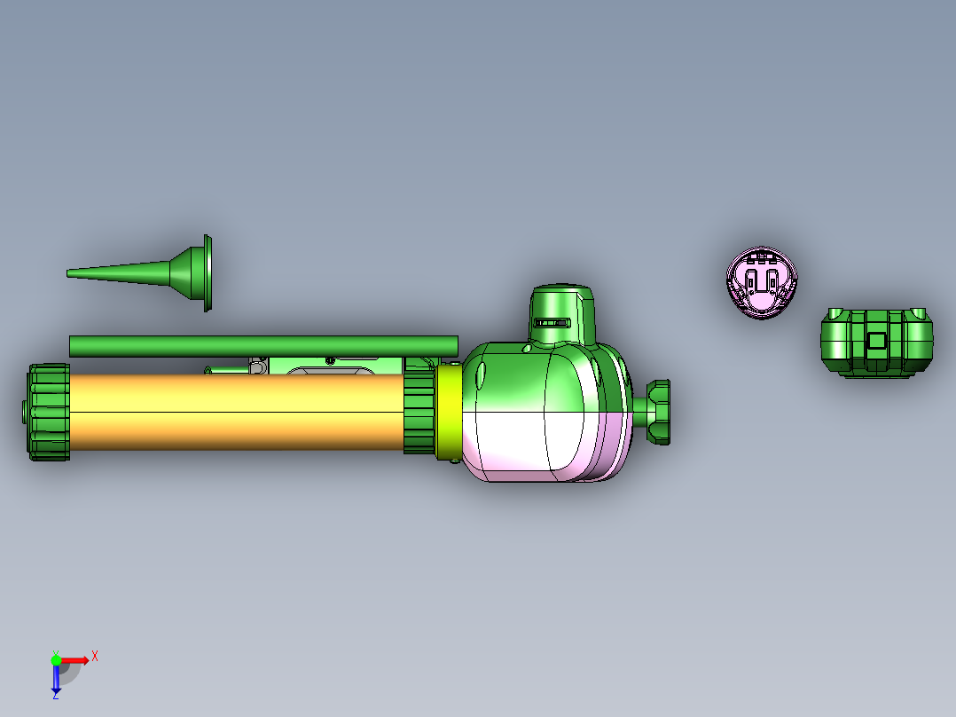 锂电玻璃胶枪俯视图