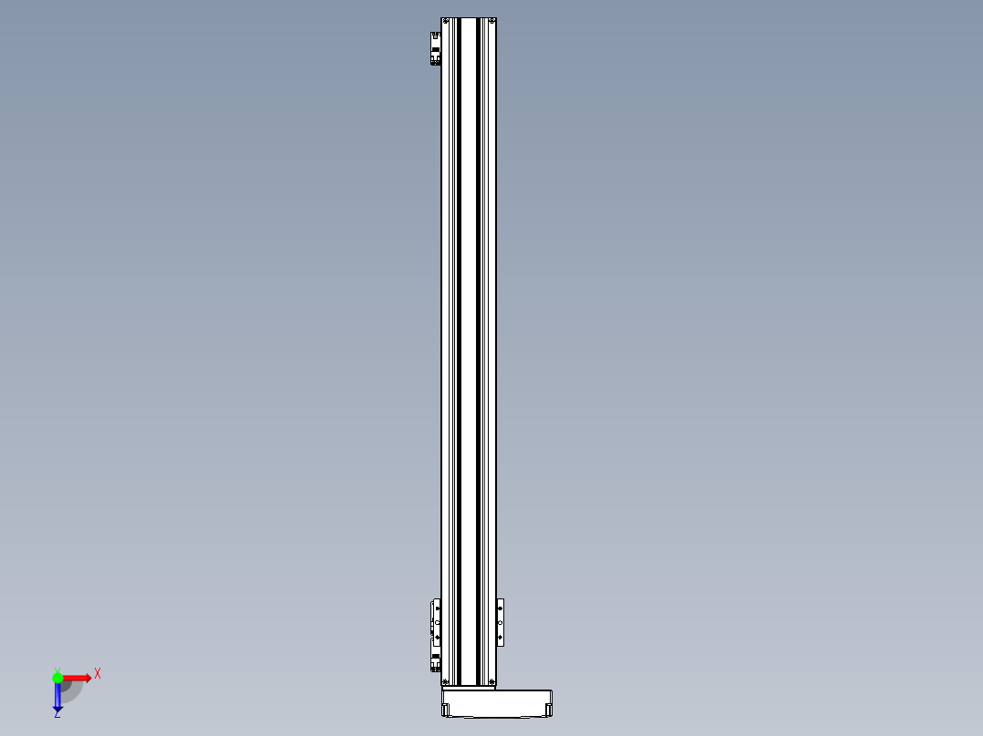 TPA-KNR-86E-1610C-L900A1-ML-BJ57-N3线性模块铝制底座俯视图
