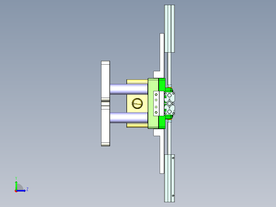 R3-笔记本CNC工装夹具三维模型CNC7-1228左视图