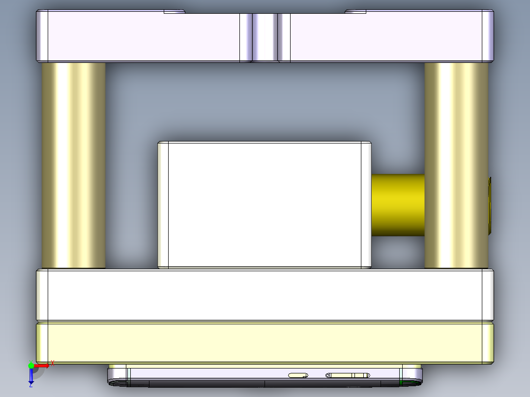 X1-笔记本CNC工装夹具三维模型CNC8-0424俯视图