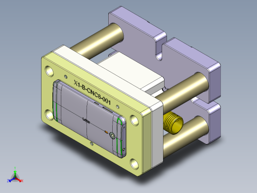 X1-笔记本CNC工装夹具三维模型CNC8-0424正等轴测缩略图