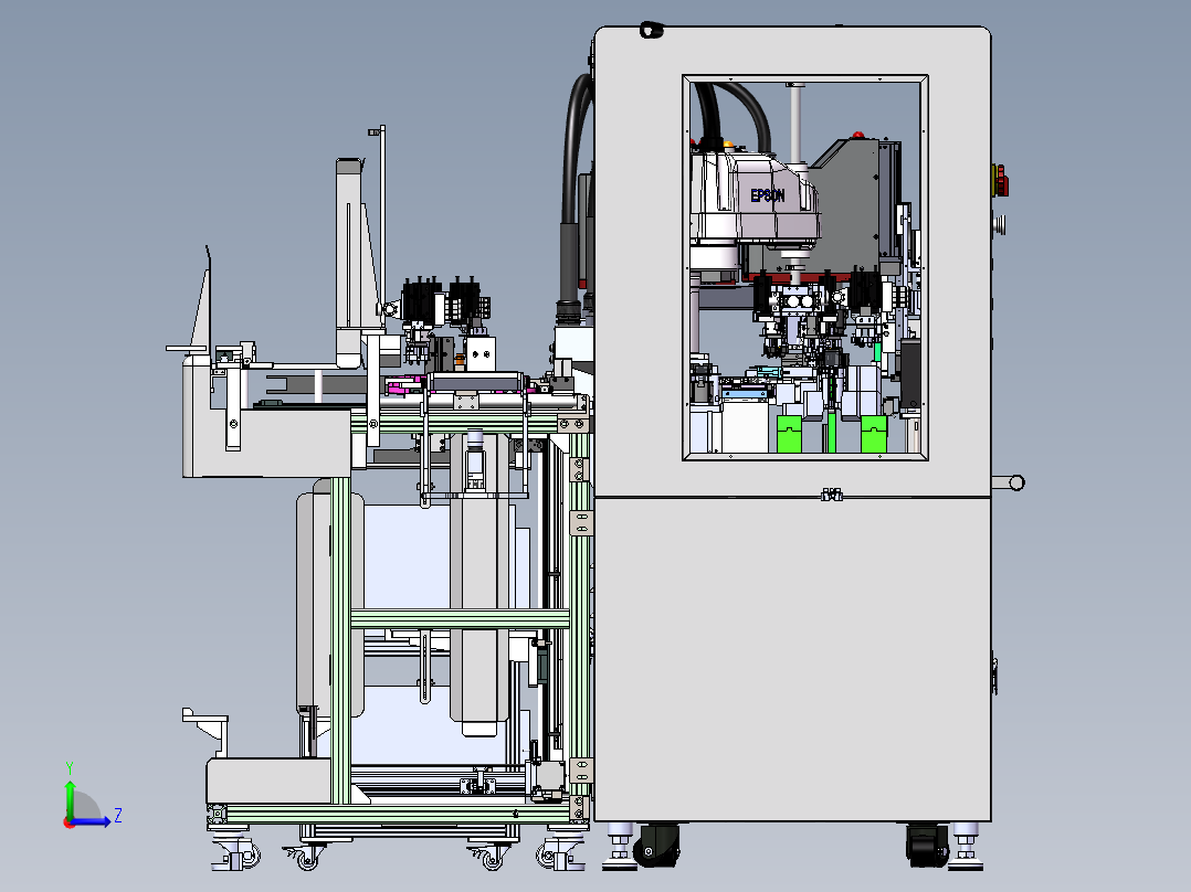 自动装支架盖板锁螺丝sw22可编辑左视图