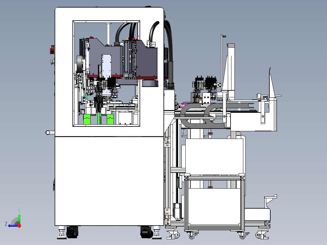 自动装支架盖板锁螺丝sw22可编辑右视图