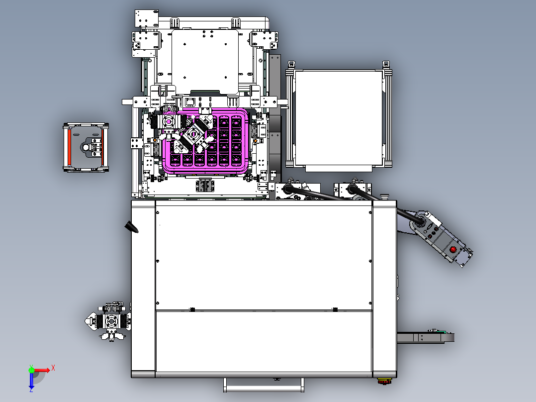 自动装支架盖板锁螺丝sw22可编辑俯视图