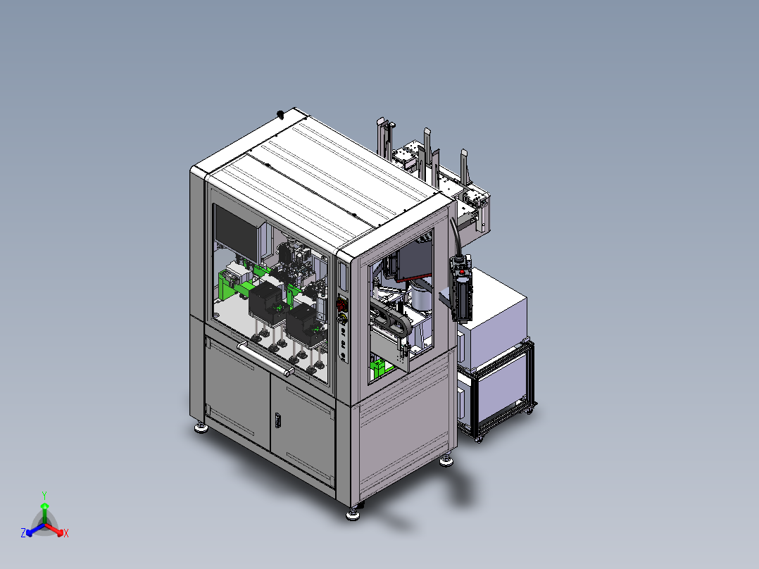 自动装支架盖板锁螺丝sw22可编辑正等轴测图