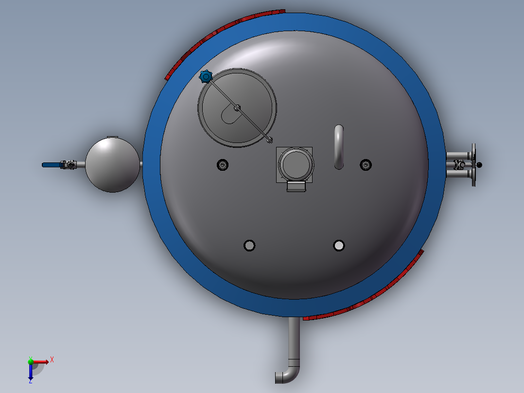 混合搅拌罐（器）俯视图