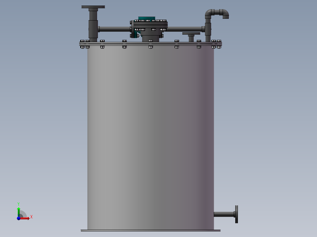 DN800酸雾吸收器前视图