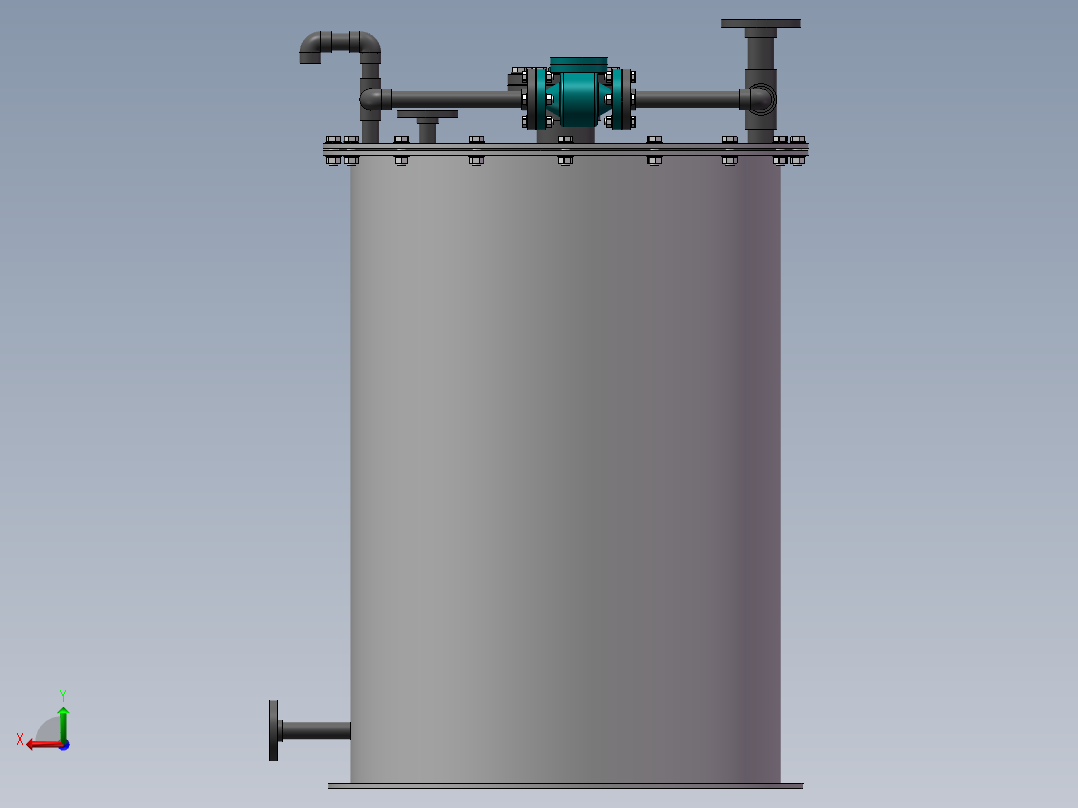 DN800酸雾吸收器后视图
