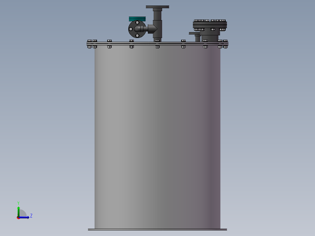 DN800酸雾吸收器左视图