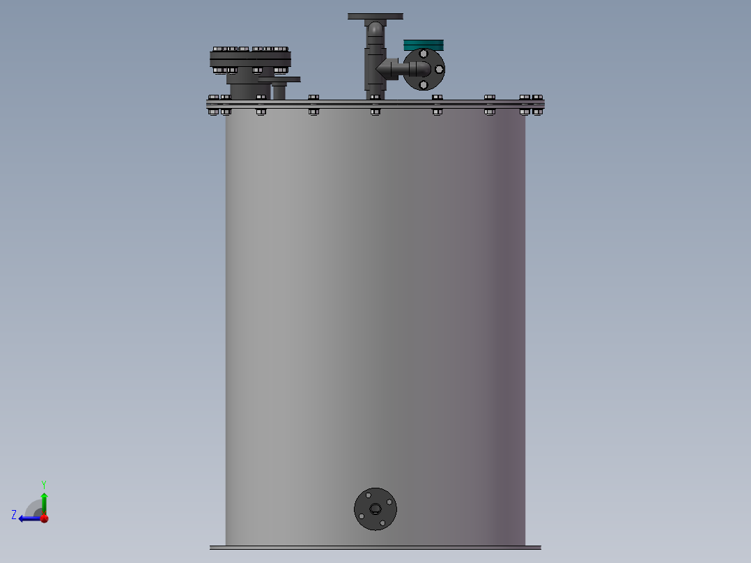 DN800酸雾吸收器右视图