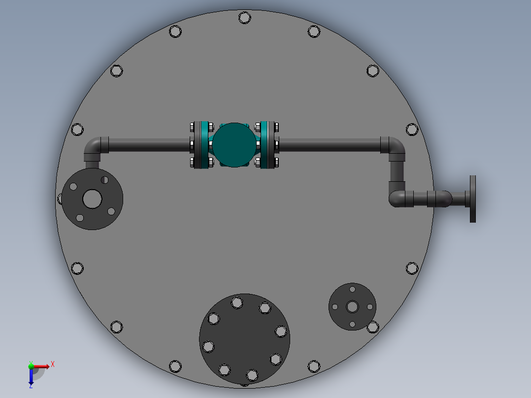 DN800酸雾吸收器俯视图