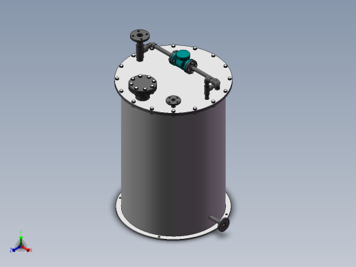 DN800酸雾吸收器正等轴测缩略图