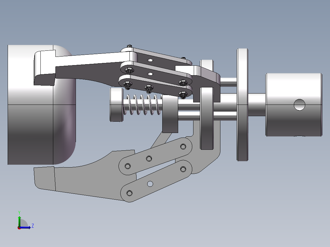 三爪夹持夹具（需要特征识别）左视图