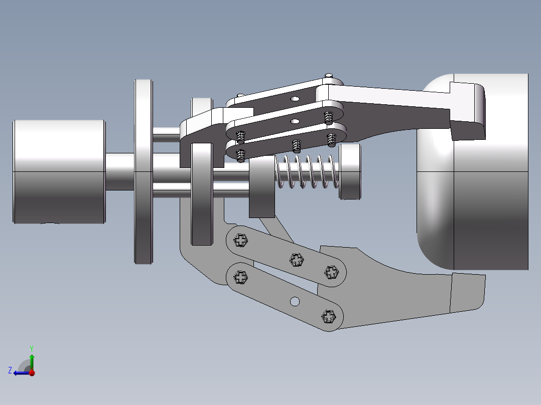 三爪夹持夹具（需要特征识别）右视图