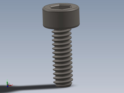 Screw_DIN_912_M1.6x5F_A2.SLDPRT公制内六角螺钉