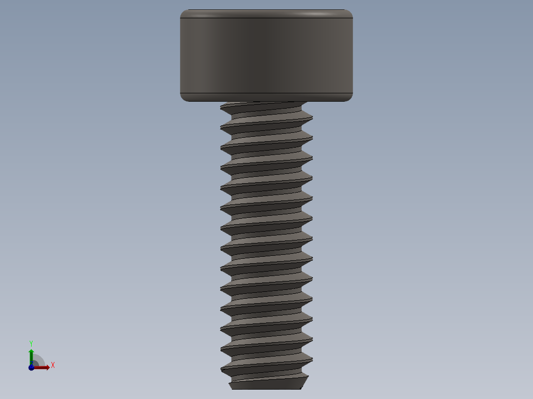 Screw_DIN_912_M1.6x5F_A2.SLDPRT公制内六角螺钉前视图