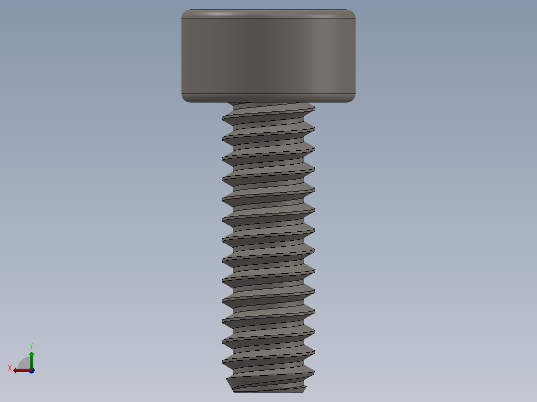 Screw_DIN_912_M1.6x5F_A2.SLDPRT公制内六角螺钉后视图