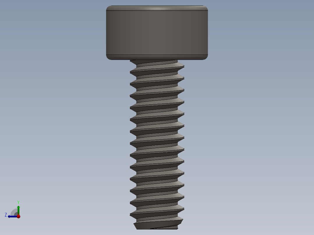 Screw_DIN_912_M1.6x5F_A2.SLDPRT公制内六角螺钉右视图