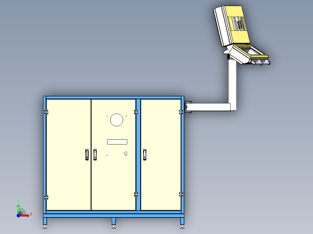 电气操作柜三维设计前视图