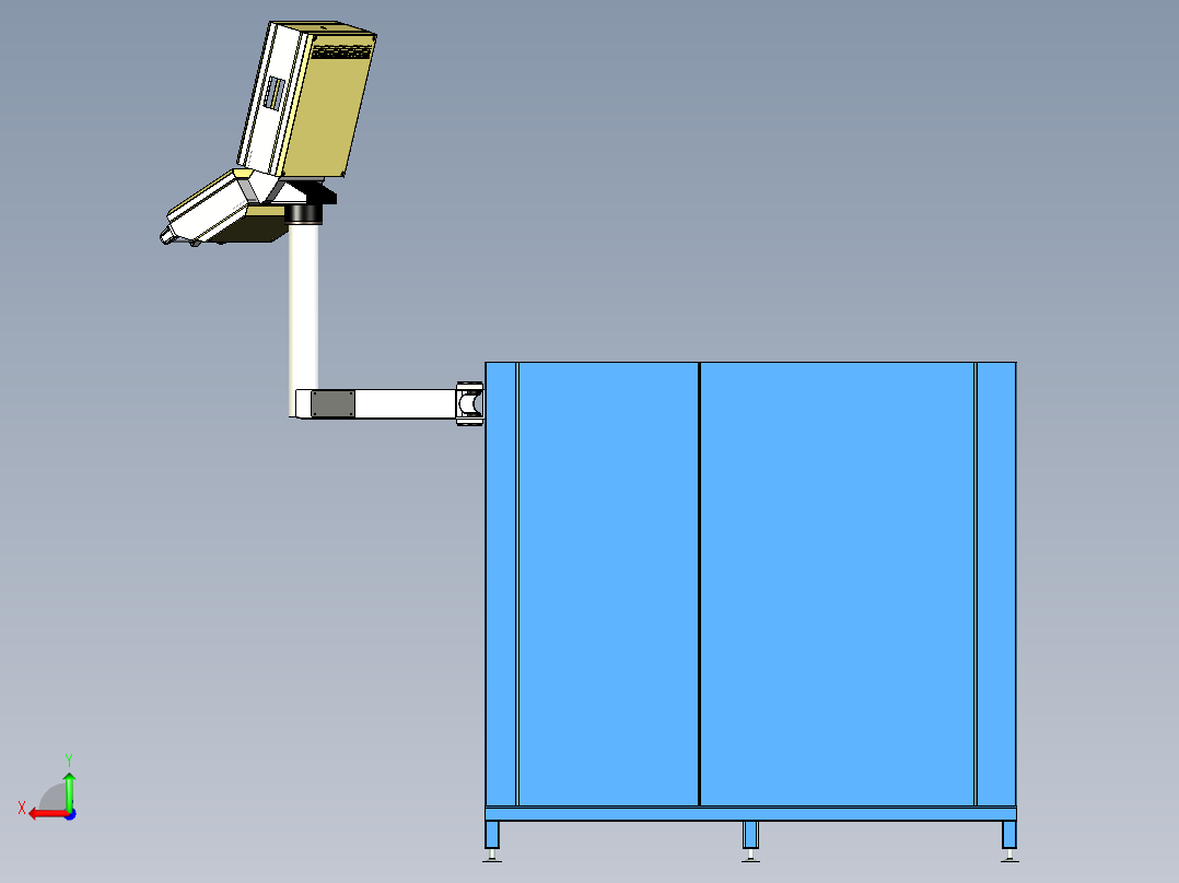 电气操作柜三维设计后视图