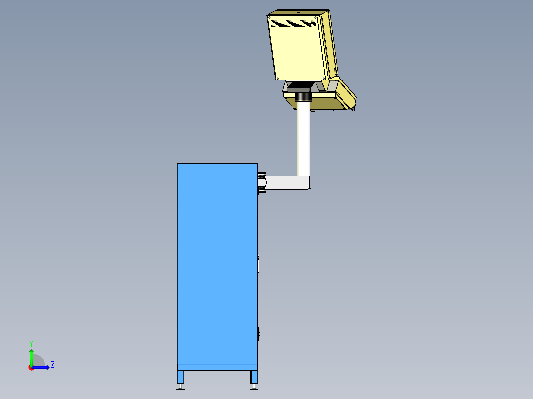 电气操作柜三维设计左视图