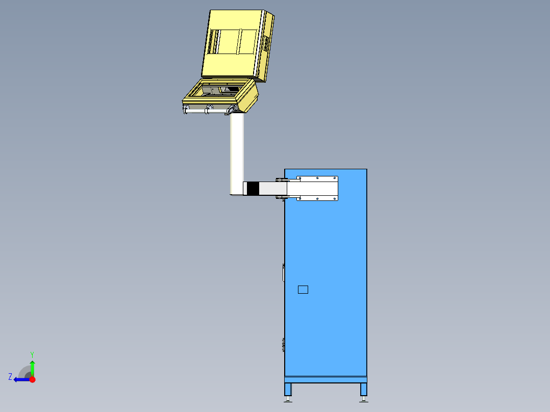 电气操作柜三维设计右视图