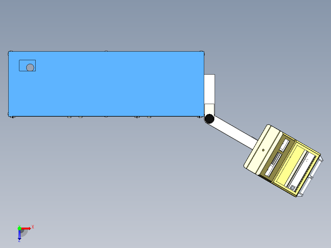 电气操作柜三维设计俯视图