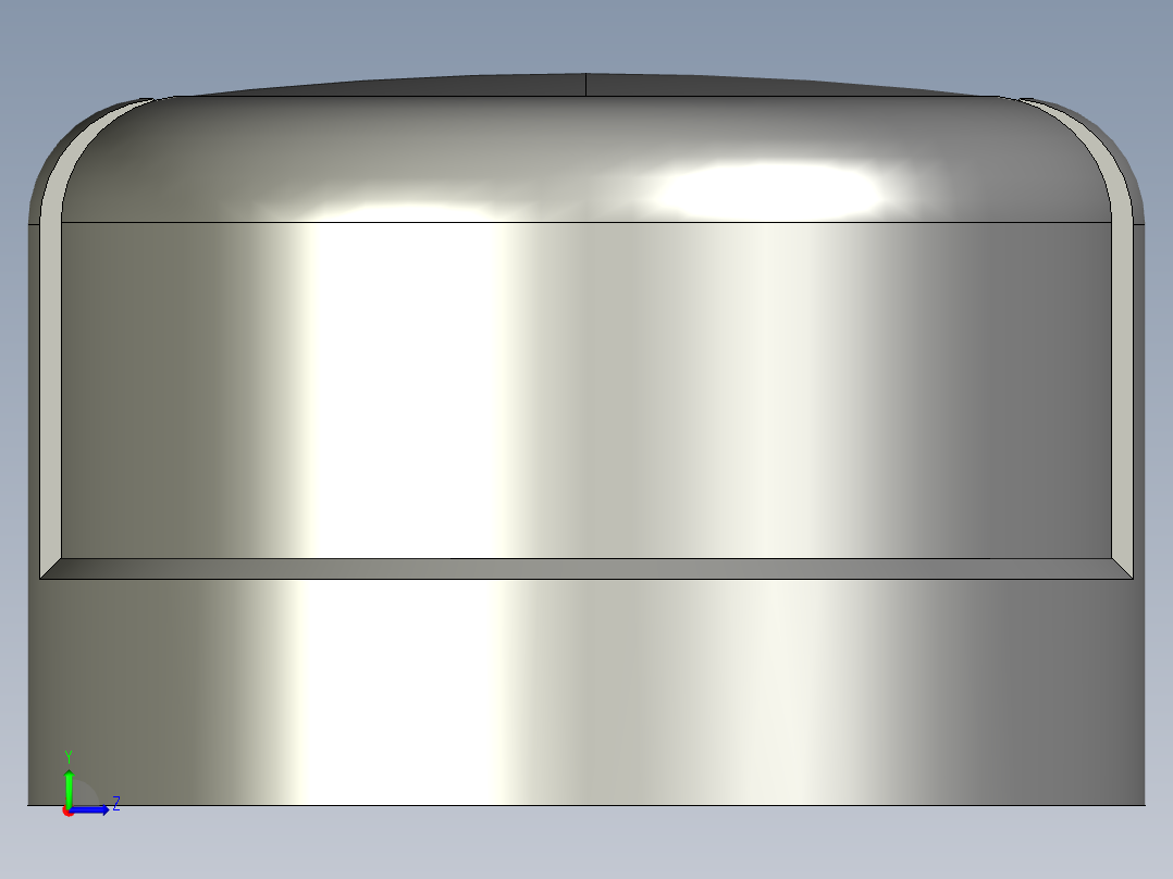 螺纹管圆管帽 DN25左视图