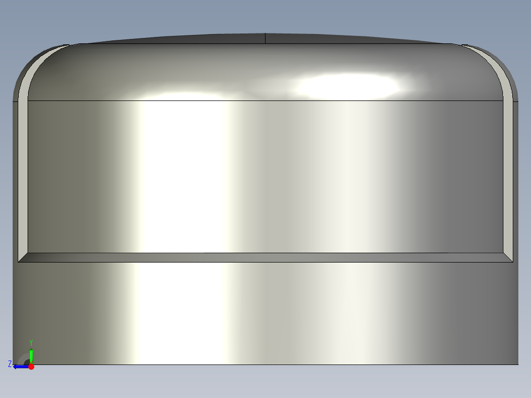 螺纹管圆管帽 DN25右视图