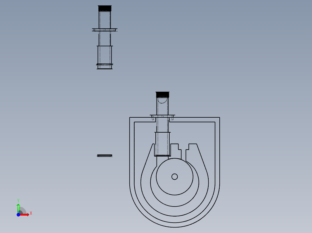 真空泵进气嘴前视图