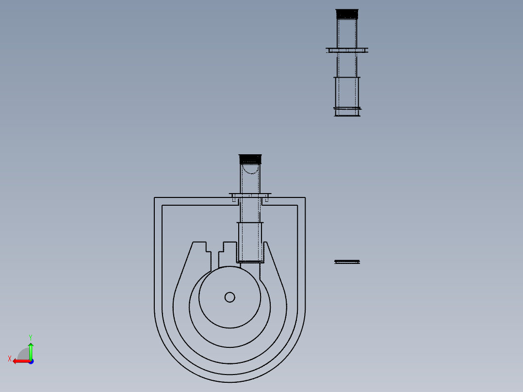 真空泵进气嘴后视图