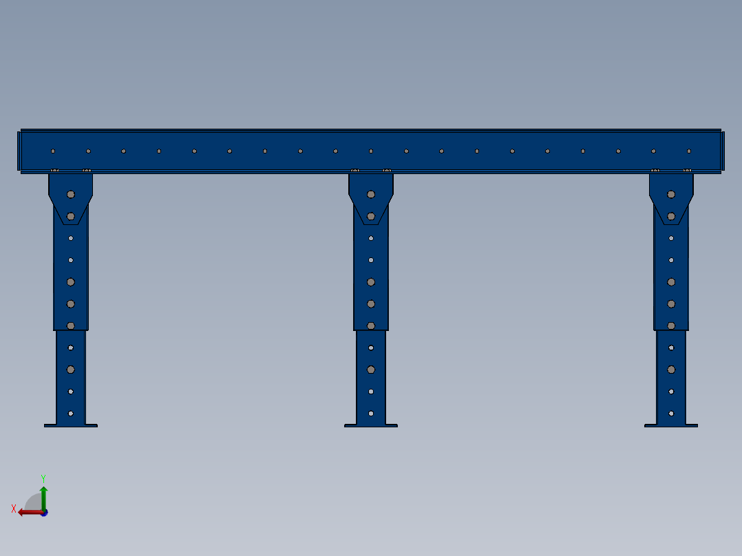 滚筒输送机后视图