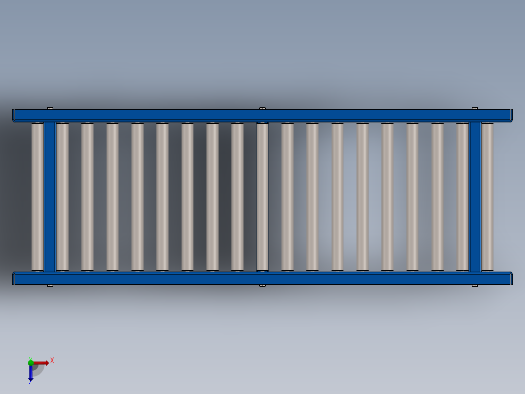 滚筒输送机俯视图