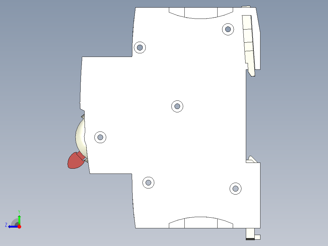 开关空开右视图