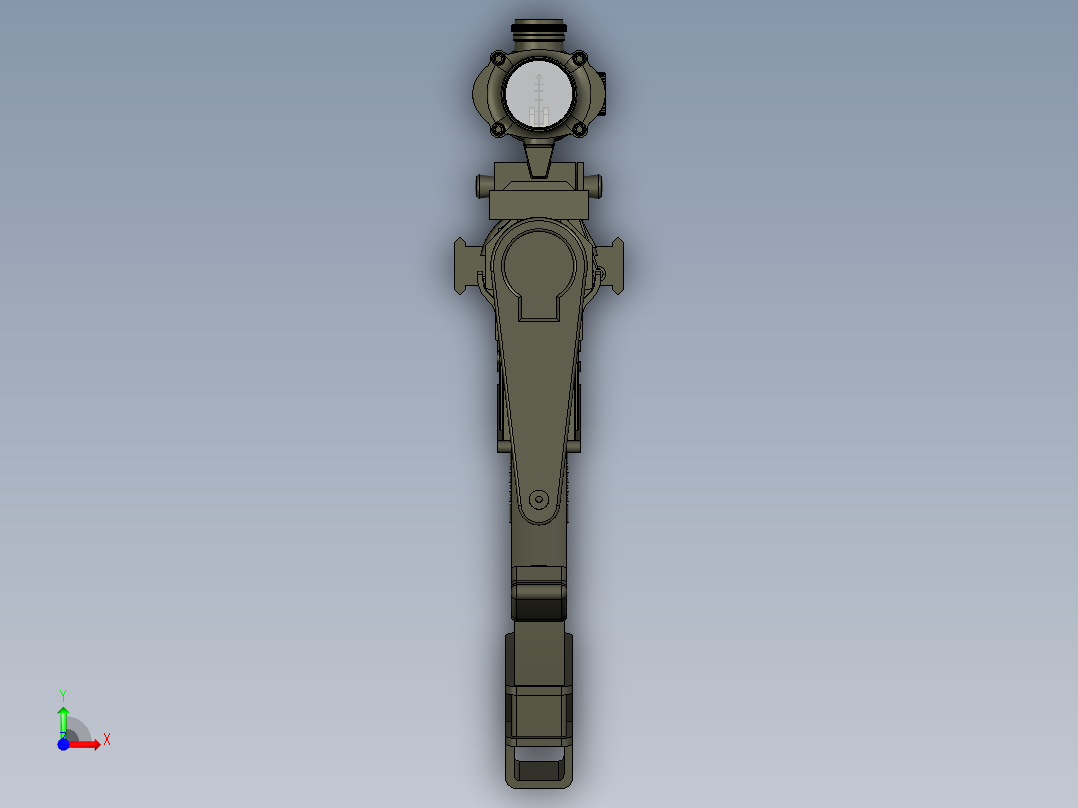 手枪左轮冲锋枪老式狙击步枪设计3D图纸colt-m4a1-carbine inventor前视图