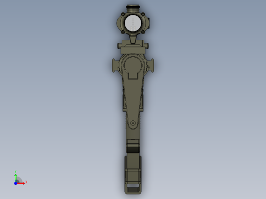 手枪左轮冲锋枪老式狙击步枪设计3D图纸colt-m4a1-carbine inventor前视缩略图