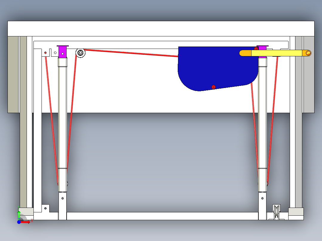 工作台高度调节workbench-table-height-adjustment--stl stp前视图