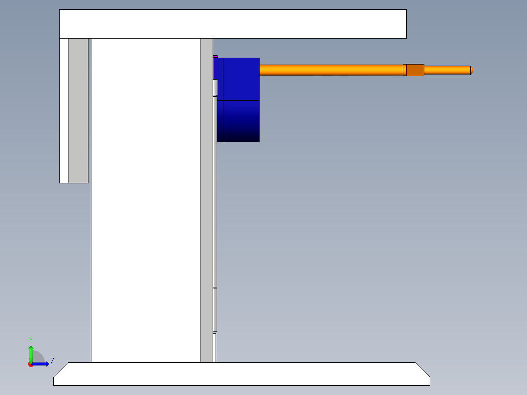 工作台高度调节workbench-table-height-adjustment--stl stp左视图
