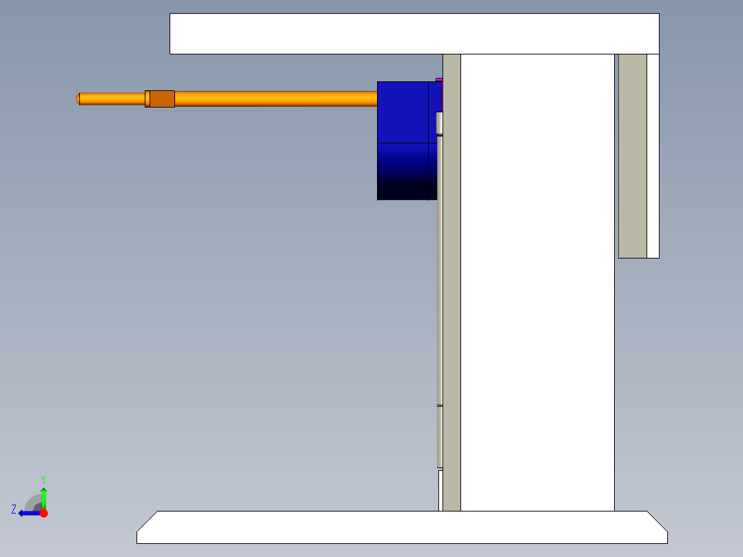 工作台高度调节workbench-table-height-adjustment--stl stp右视图
