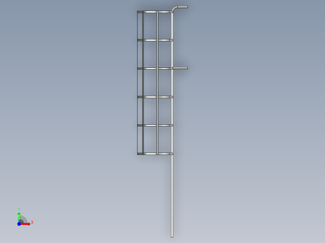 HNCD检修爬梯前视图