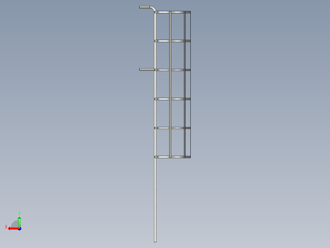 HNCD检修爬梯后视图