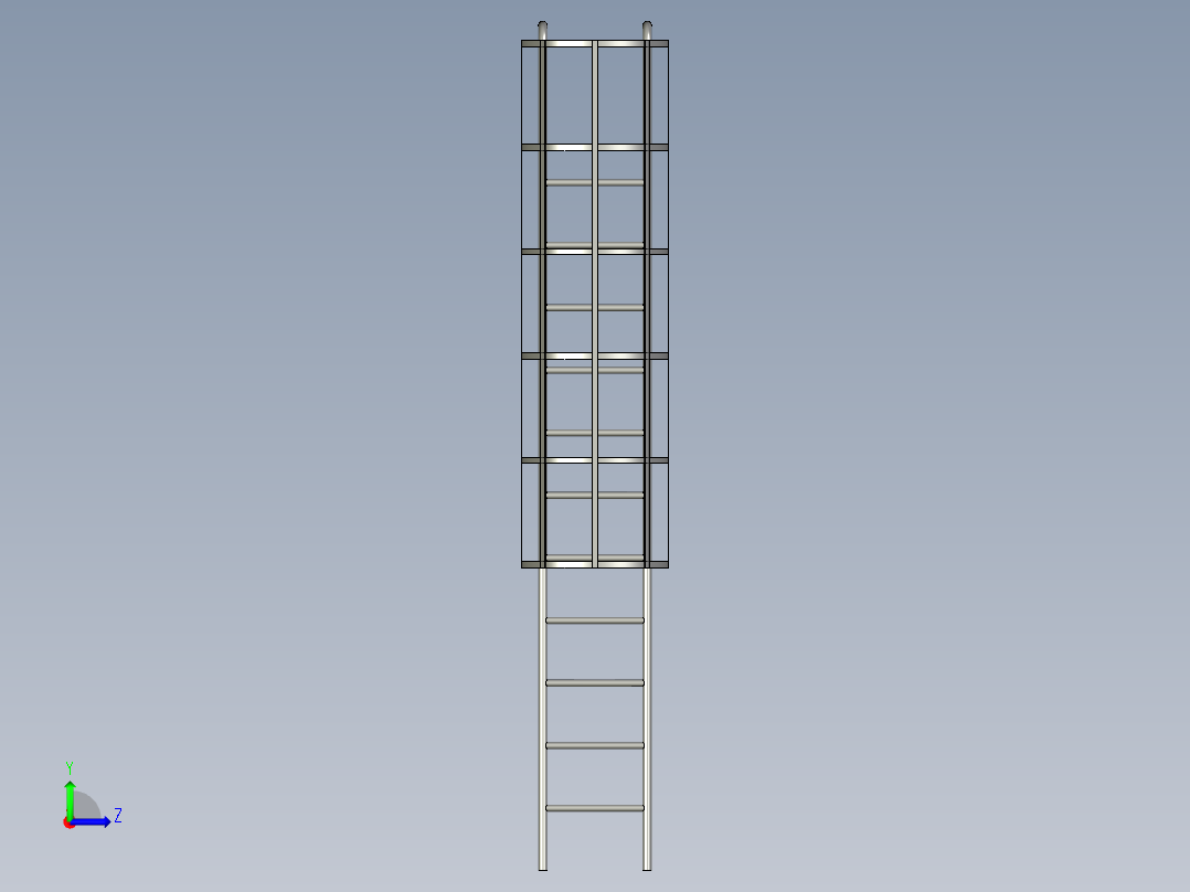 HNCD检修爬梯左视图