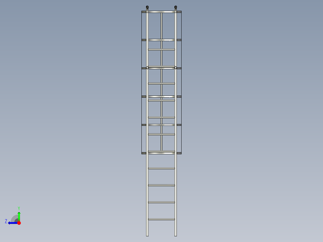 HNCD检修爬梯右视图